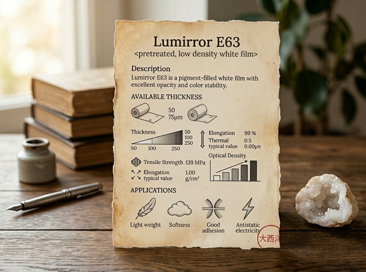 Beyond Opacity: Decoding Lumirror E63 White PET Film for Print Receivers lumirror e63
