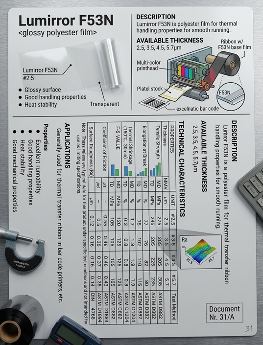 The Speed of Print: How Lumirror F53N Thermal Transfer Film Keeps Barcodes Moving lumirror f53n